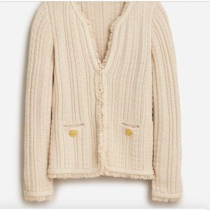 J-Crew Textured Cable-Knit Lady Jacket